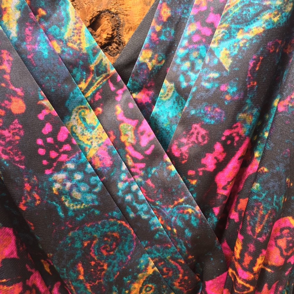 BCBGeneration Viridian Combo Wrap Dress - Picture 6 of 6